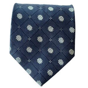 4/$25 Sidae Men Necktie Gray Yellow Polyester Diamond Pattern Floral Print